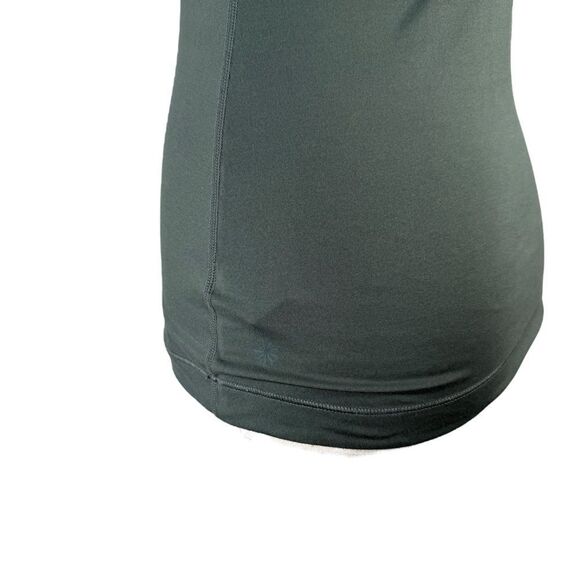 Athleta Women’s Dark Green Nitro Keyhole Back Stretchy Athletic Tank Top - Picture 4 of 7